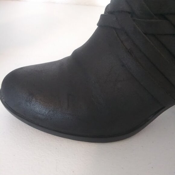 Arizona Jean Company Olympia women's size 6 black strappy block heel booties - Picture 10 of 16